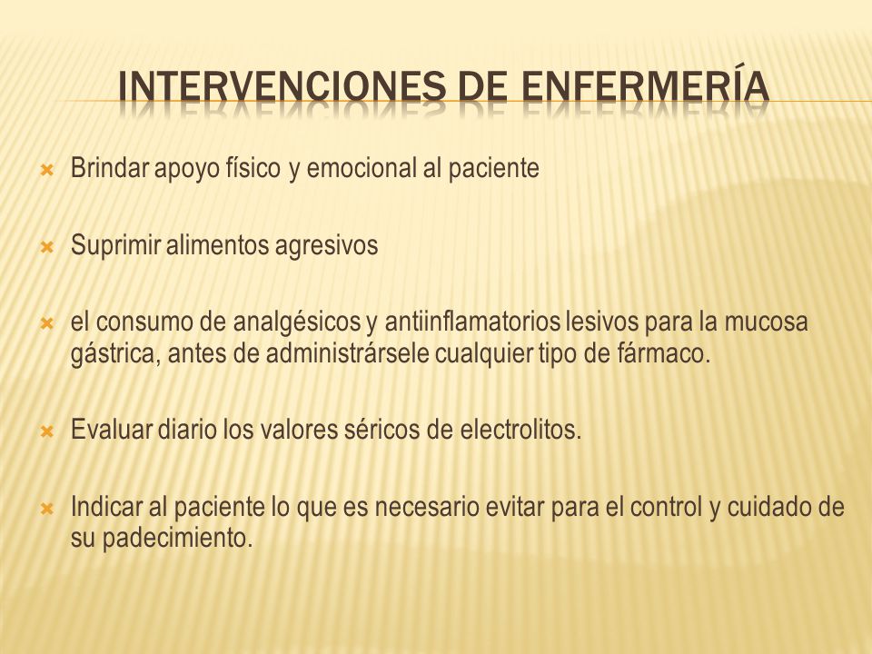 Gastritis cuidados de la
